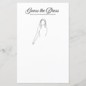 Vrijgezellenfeest spel: raad de jurk (Voorkant)