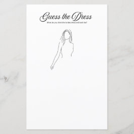 Vrijgezellenfeest spel: raad de jurk