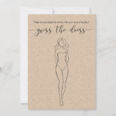 Vrijgezellenfeest spel raad je het dreskraftpapier kaart (Voorkant)