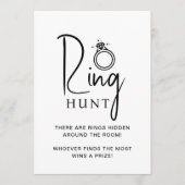 Vrijgezellenfeest spel Ring Hunt Kaart (Voorkant)