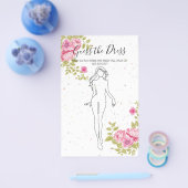 Vrijgezellenfeest Spel Roze Floral raad het dress Flyer (Enkel)