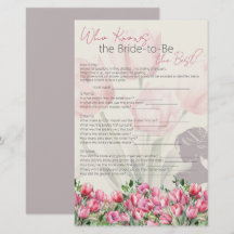 Vrijgezellenfeest spel roze tulpen die het beste w
