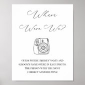 Vrijgezellenfeest spel waar waren we poster (Voorkant)