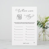 Vrijgezellenfeest spel waar waren ze briefpapier (Staand voorkant)