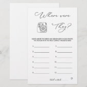 Vrijgezellenfeest spel waar waren ze briefpapier (Voorkant / Achterkant)