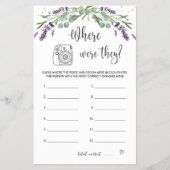 Vrijgezellenfeest spel waar waren ze flyer (Voorkant)