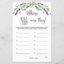 Vrijgezellenfeest spel waar waren ze flyer