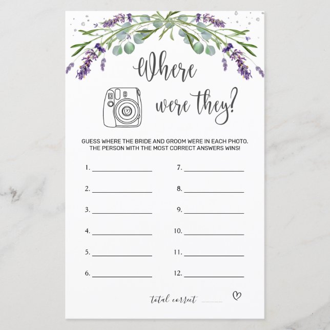 Vrijgezellenfeest spel waar waren ze flyer (Voorkant)