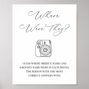 Vrijgezellenfeest spel waar waren ze poster