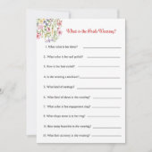 Vrijgezellenfeest spel Wat is de bruid dragen Kaart (Voorkant)