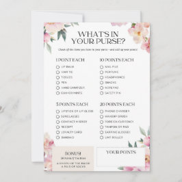 Vrijgezellenfeest Spel Wat zit er in je portemonne Kaart