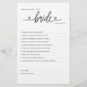 Vrijgezellenfeest spel Wie kent de bruid het beste (Voorkant)