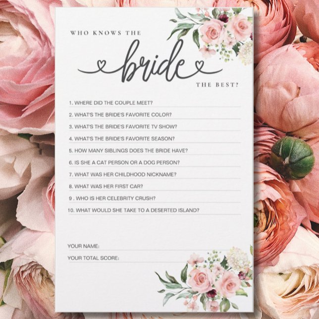 Vrijgezellenfeest spel Wie kent de bruid het beste (Creator heeft geüpload)