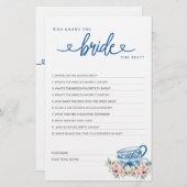 Vrijgezellenfeest spel Wie kent de bruid het beste (Voorkant / Achterkant)