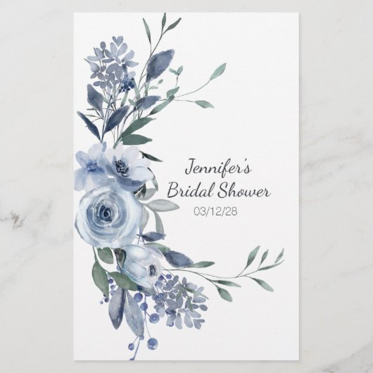 Vrijgezellenfeest Spel Woord Zoeken Dusty Blue Flo (Achterkant)