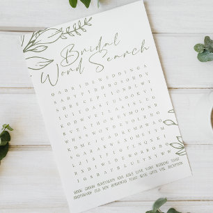 Vrijgezellenfeest Spel Woord Zoeken Sage Boho Flow