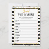 Vrijgezellenfeest spel Word Scramble Kaart (Voorkant)