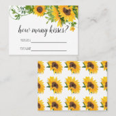 Vrijgezellenfeest Spel Zonnebloemen Hoeveel Kussen Plaatskaartje (Voorkant / Achterkant)