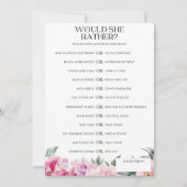 Vrijgezellenfeest spel zou ze liever roze bloemenp kaart (Voorkant)