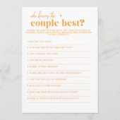 Vrijgezellenfeest spelen - Wie kent de Paar het be Programmakaart (Voorkant)