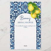 Vrijgezellenfeest spelletjes advies voor de bruids briefpapier (Achterkant)