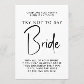 Vrijgezellenfeest Spelletjes Bachelorette Bingo Br Kaart (Achterkant)