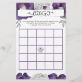 Vrijgezellenfeest Spellingstoets / bingo, paarse f Flyer (Achterkant)