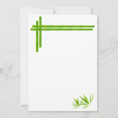 Vrijgezellenfeest Spiraled Lucky Bamboo Over White Kaart (Achterkant)