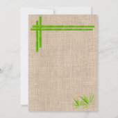 Vrijgezellenfeest Spiraled Lucky Bamboo Rustic Bur Kaart (Achterkant)