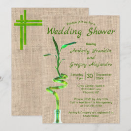 Vrijgezellenfeest Spiraled Lucky Bamboo Rustic Bur Kaart