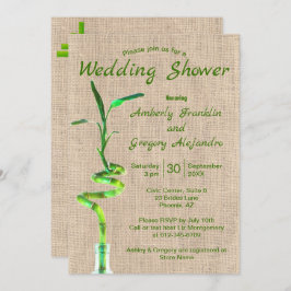 Vrijgezellenfeest Spiraled Lucky Bamboo Rustic Bur Kaart