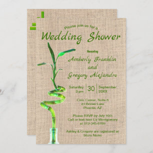 Vrijgezellenfeest Spiraled Lucky Bamboo Rustic Bur Kaart