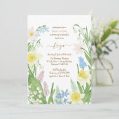 Vrijgezellenfeest Spring Blooms Kaart (Staand voorkant)