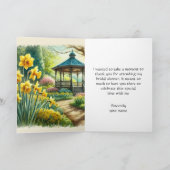 Vrijgezellenfeest Spring narcissen dank je kaart (Binnen)