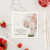 Vrijgezellenfeest Spring Rozen Floral Modern Boeke Servet (Insitu)