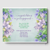 Vrijgezellenfeest Spring Wedding Violets Uw Foto Gastenboek (Achterkant)