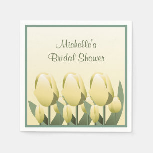 Vrijgezellenfeest Spring Yellow Tulip Cocktail Servetten