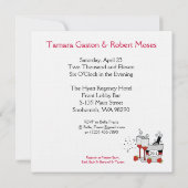 vrijgezellenfeest Square Champagne Invitation Kaart (Achterkant)