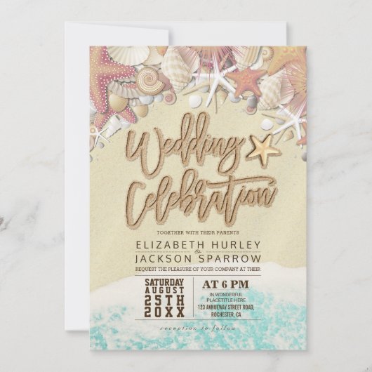 Vrijgezellenfeest Starfish Zomerstrand Beach Bedankkaart (Voorkant)