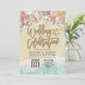 Vrijgezellenfeest Starfish Zomerstrand Beach Bedankkaart (Staand voorkant)