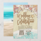 Vrijgezellenfeest Starfish Zomerstrand Beach Bedankkaart (Voorkant / Achterkant)