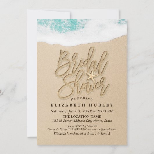 Vrijgezellenfeest Starfish Zomerstrand Beach Kaart (Voorkant)