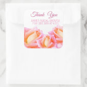 Vrijgezellenfeest Sticker Roze rozen (Tas)