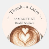 Vrijgezellenfeest Stickers Bedankt een Latte Heart (Voorkant)