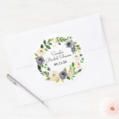 Vrijgezellenfeest Stickers Favors Floral Blue (Envelop)