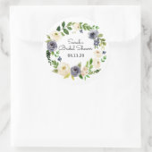 Vrijgezellenfeest Stickers Favors Floral Blue (Tas)