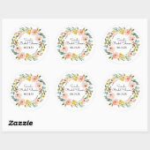 Vrijgezellenfeest Stickers Favors Floral herfst (Vel)