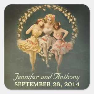 vrijgezellenfeest stickers met  meisjes