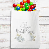 Vrijgezellenfeest Stoffig Blauw Bloemen Trouwjurk Bedankzakje