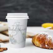 Vrijgezellenfeest Stoffig Blauw Trouwjurk Bloemen  Papieren Bekers